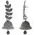 Silver oxidized indian wedding bollywood leaf design jhumka earring for women (e3288ox)