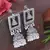 Ethnic silver oxidized indian wedding bollywood style dangle jhumka earrings for women 