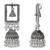Ethnic silver oxidized indian wedding bollywood style dangle jhumka earrings for women (e3289ox)