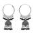 Ethnic silver oxidized indian wedding bollywood style jhumka earrings for women (e3290oxb)