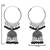 Ethnic silver oxidized indian wedding bollywood style jhumka earrings for women (e3290oxb)