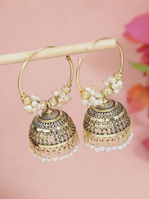 Indian wedding bollywood style jhumka earrings for women  1