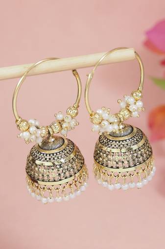 Indian wedding bollywood style jhumka earrings for women (e3291fl)