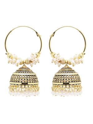 Indian wedding bollywood style jhumka earrings for women  2