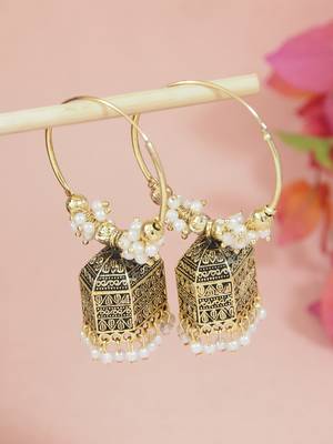 Indian wedding bollywood jhumka earrings for women  1