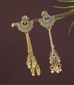 Ethnic  indian wedding bollywood peacock design ghungroo earrings for women 