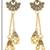 Ethnic  indian wedding bollywood peacock design ghungroo earrings for women (e3293fl)
