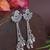 Ethnic silver oxidized indian wedding bollywood peacock design ghungroo earrings for women (e3293ox)