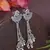 Ethnic silver oxidized indian wedding bollywood peacock design ghungroo earrings for women 