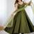 Mehendi pure romansilk chanderi plain fully flair anarkali suit