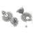 Ethnic silver oxidized indian wedding bollywood boho jhumka earrings for women (e3294ox)