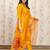 Musturd color art silk solid kurti pant with orgenza digital print dupatta
