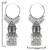 Ethnic silver oxidized indian wedding bollywood boho jhumka earrings for women (e3295ox)