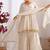 Offwhite mal chanderi with mirror & hand work sharara suit