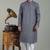 stylish mens cotton linen embroidery kurta pyjama