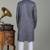 stylish mens cotton linen embroidery kurta pyjama