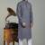 stylish mens cotton linen embroidery kurta pyjama