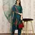 Green color art silk solid kurti pant with orgenza digital print dupatta