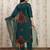 Green color art silk solid kurti pant with orgenza digital print dupatta
