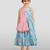 Jbn creation girls' aqua anarkali and dupatta set