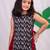 Jbn creation girls' black and red dhoti set