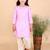 Jbn creation girls' pink and white kurta and patiala set