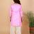Jbn creation girls' pink and white kurta and patiala set