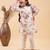 Jbn creation girls' cream kurta and pant set