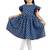 Jbn creation girls' indigo blue and white kurta and leggings set