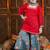 Jbn creation girls' red and blue palazzo set
