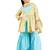 Jbn creation girls' yellow and aqua kurta pant set