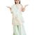 Jbn creation girls' mint green kurta, palazzo and dupatta set