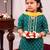 Jbn creation girls' green kurta and patiala set