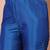 Blue color art silk embroidered kurti pant with orgenza digital print dupatta