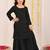 Jbn creation girls' black kurta and sharara set
