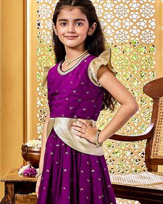 girls' purple lehenga set 2
