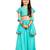 Jbn creation girls' aqua lehenga set