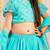 Jbn creation girls' aqua lehenga set