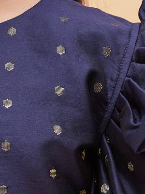 girls' navy blue lehenga set 5
