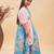 Jbn creation girls' aqua lehenga set