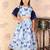 Jbn creation girls' blue sequins floral lehenga set