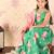 Jbn creation girls' green and pink sequins floral lehenga and dupatta set