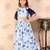 Jbn creation girls' blue sequins floral lehenga set