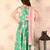 Jbn creation girls' green and pink sequins floral lehenga and dupatta set