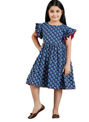 girls' indigo blue dress 1