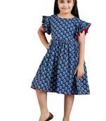 girls' indigo blue dress