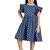 Jbn creation girls' indigo blue dress