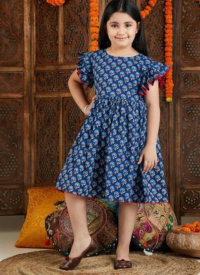 girls' indigo blue dress 2