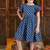 Jbn creation girls' indigo blue dress