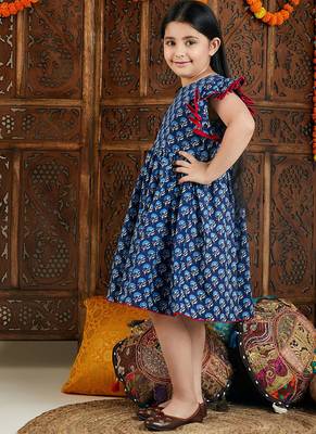 girls' indigo blue dress 3
